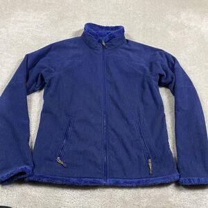 Nike ACG Jacket Womens L Blue Fleece Full Zip High Pile Lined Outdoor Warm